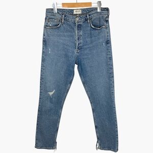 AGOLDE Nico High Rise Slim Straight Organic Cotton Jeans- Headlines - Size 30